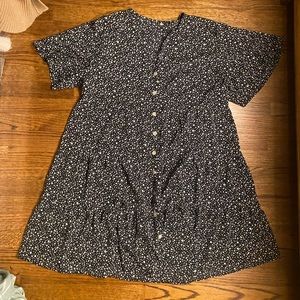 90s Grunge BUTTON UP BABY DOLL DRESS XXL